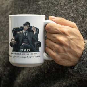 Anime Dad saying he's always got your back Coffee Mug