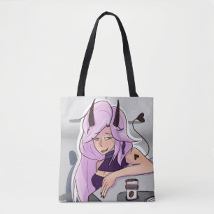 Anime Demon Girl Character Tote