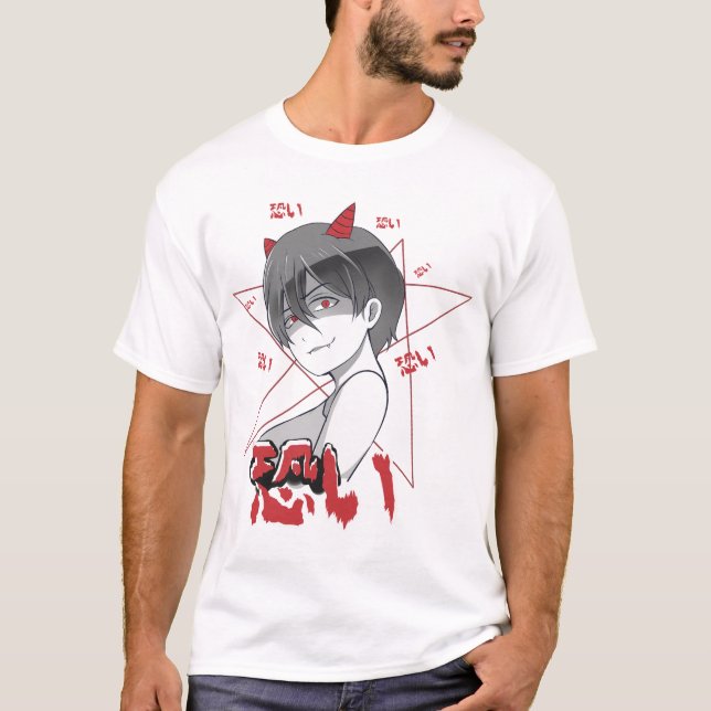 Anime Demon Girl T-shirt (Front)