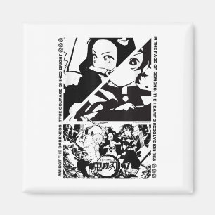 Anime Demon Slayer Characters Dynamic Scene _1 Magnet