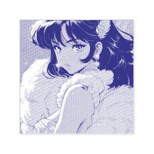 Anime diva self-inking stamp