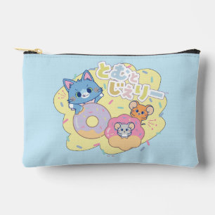 Anime Doughnut Delights with Tom, Jerry, and Tuffy Accessory Pouch