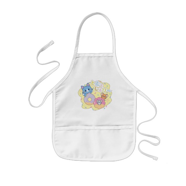 Anime Doughnut Delights with Tom, Jerry, and Tuffy Kids Apron (Front)