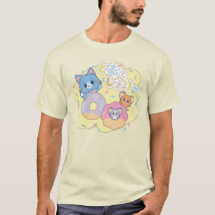Anime Doughnut Delights with Tom, Jerry, and Tuffy T-Shirt