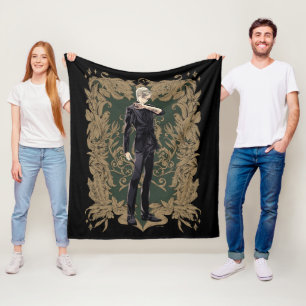 Anime Draco Malfoy Ornate Frame Fleece Blanket