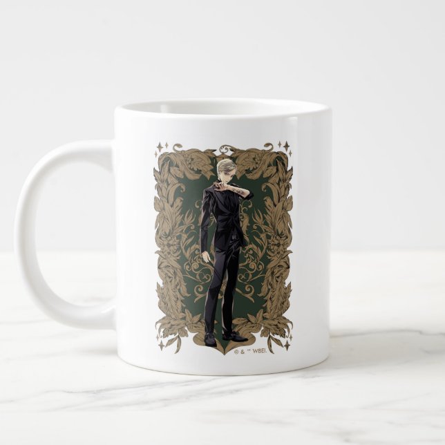Anime Draco Malfoy Ornate Frame Large Coffee Mug (Left)