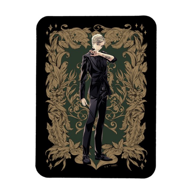 Anime Draco Malfoy Ornate Frame Magnet (Vertical)