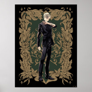 Anime Draco Malfoy Ornate Frame Poster
