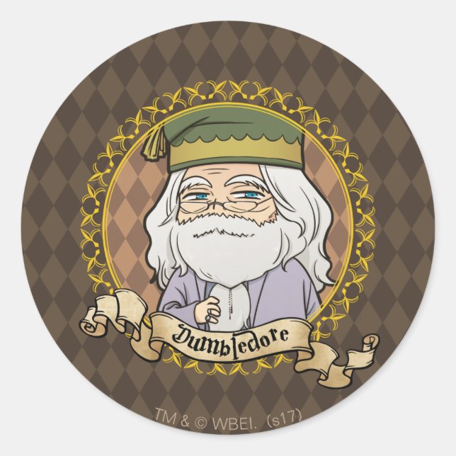 Anime Dumbledore Classic Round Sticker (Front)