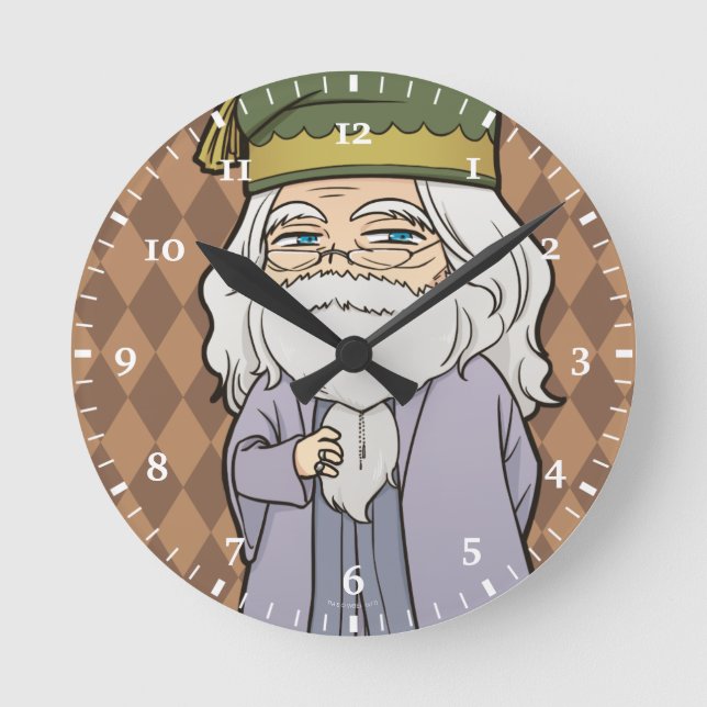 Anime Dumbledore Round Clock (Front)