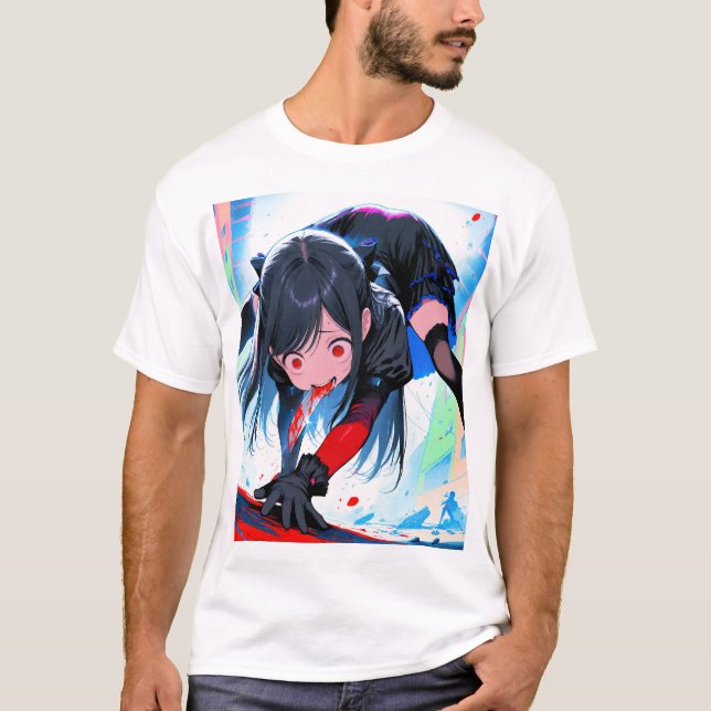 Anime Edge - Generated Art T-Shirt (Front)