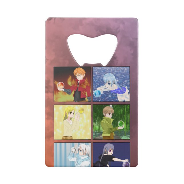 Anime Elements Card Bottle Opener (Front)