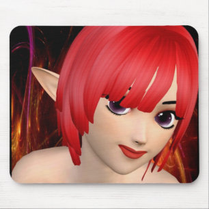 Anime Elf Girl Mouse Mat