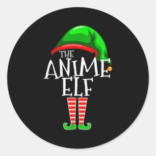 Anime Elf Group Matching Family Christmas Gift Hol Classic Round Sticker