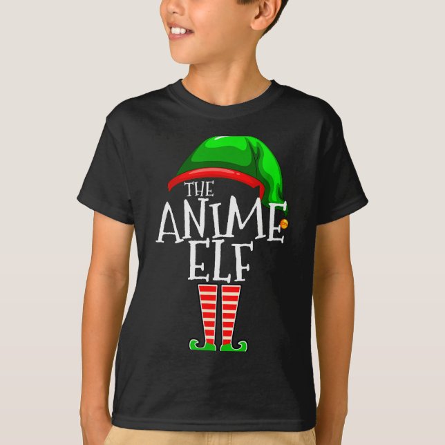 Anime Elf Group Matching Family Christmas Gift Hol T-Shirt (Front)