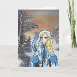 Anime Elf Holiday Card