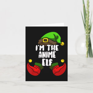 Anime Elf Matching Family Group Christmas Party Pa Card