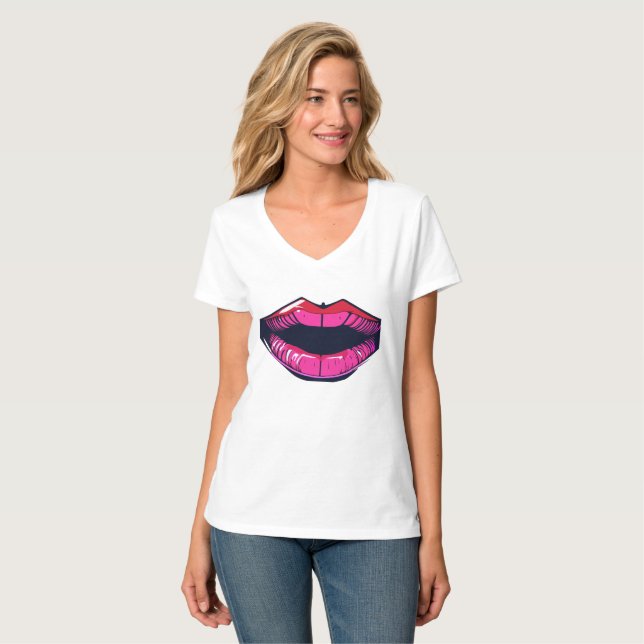"Anime Expression: Closeup of a Man’s Mouth" T-Shirt (Front Full)