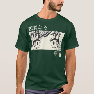 Anime Eyes Girl Japanese Aesthetic Waifu Otaku Art T-Shirt