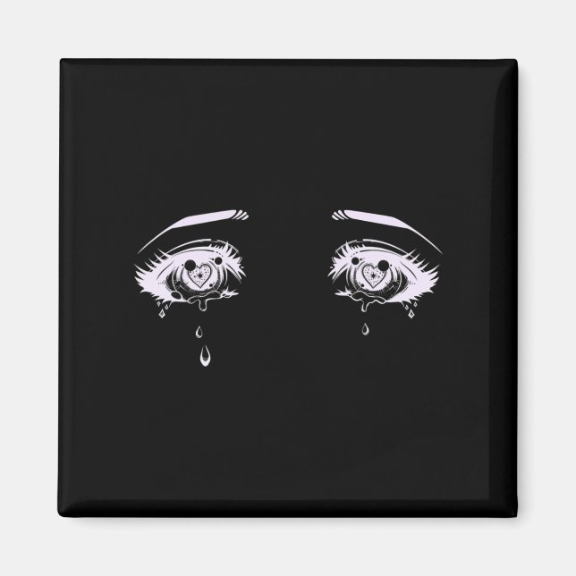 Anime Eyes   Pastel Goth Aesthetic Tee Magnet (Front)