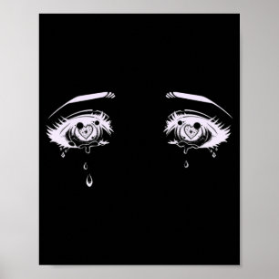 Anime Eyes Pastel Goth Aesthetic Tee Poster