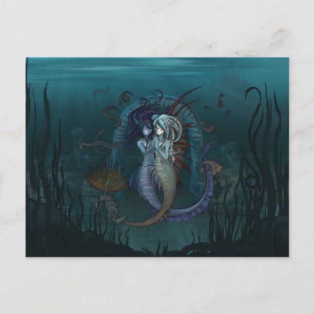 Anime Fantasy Mermaids Postcard (Front)