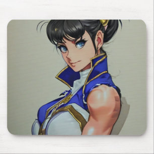 Anime Female Fighter Mouse Mat