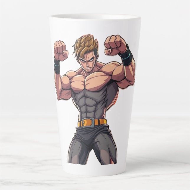Anime Fighter Latte Mug (Front)