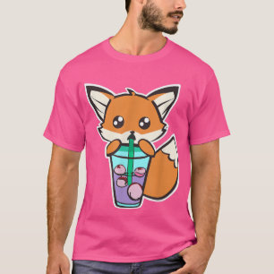 Anime Fo Drinking Boba Milk Bubble Tea Kawaii32 T-Shirt