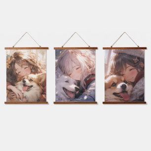 Anime Friends Hanging Tapestry
