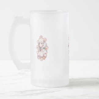 Anime  frosted glass beer mug