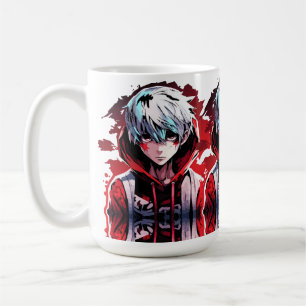 Anime Fury: Angry Young Man Design Coffee Mug