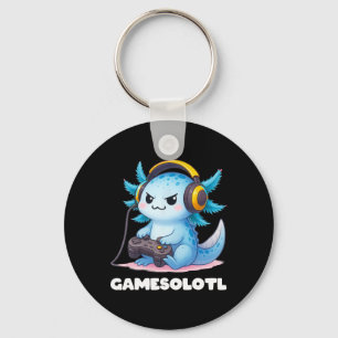 Anime Gamesolotl Axolotl Boys 10-12 Kid Gamer Gami Key Ring