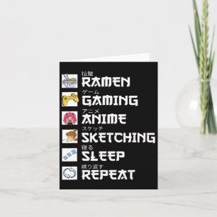 Anime Gaming Repeat Otaku Anime Manga Video Games Card