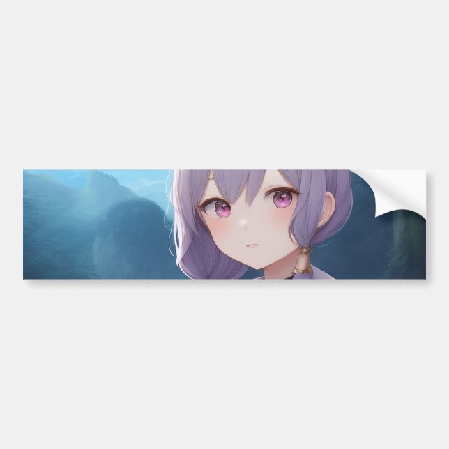 Anime Girl 001   Bumper Sticker (Front)