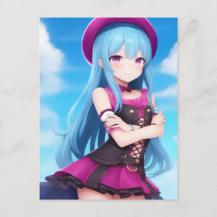 Anime Girl 007  Postcard