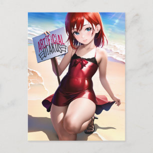 Anime Girl 027  Postcard