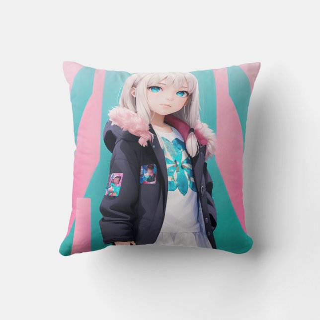 Anime Girl 039 Cushion (Back)