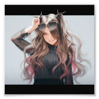 Anime girl #4 photo print