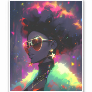 Anime Girl African American Art