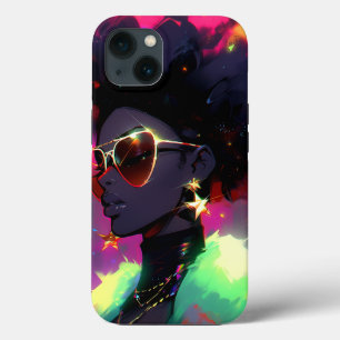 Anime Girl African American Art iPhone 13 Case