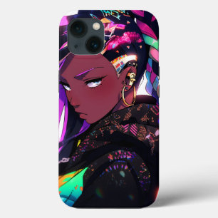 Anime Girl African American Art iPhone 13 Case