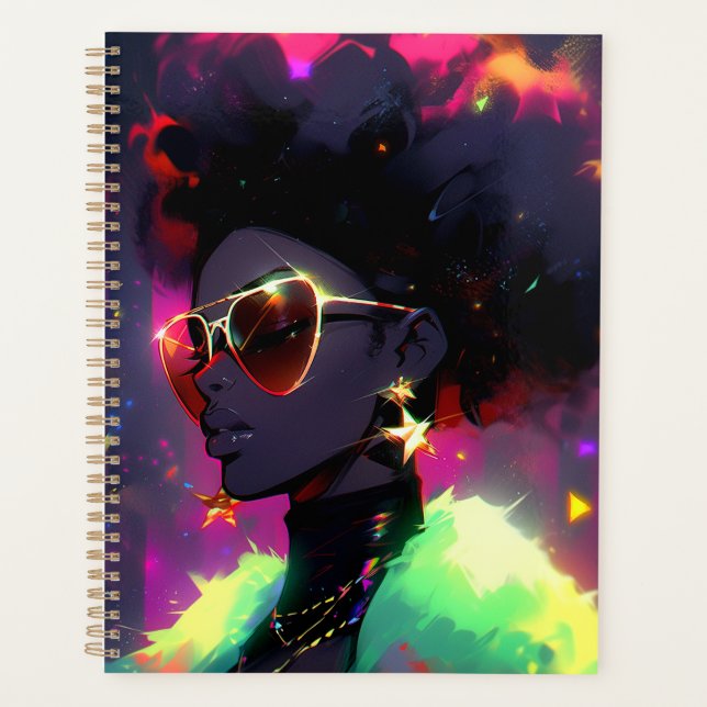 Anime Girl African American Art Planner (Front)
