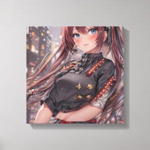 Anime Girl AI Generative Canvas Print