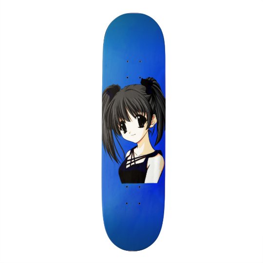 Anime Girl Blue Skateboard | Zazzle.co.uk