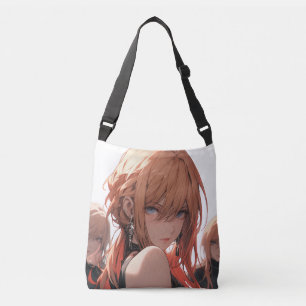 Anime girl boss crossbody bag