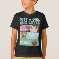 Anime Girl Cat and Ramen addicted Japanese Noodles