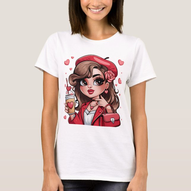 Anime girl cool tee shirt for women (Front)