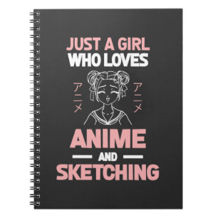 Anime Girl Cosplay Teen Manga Sketching Notebook