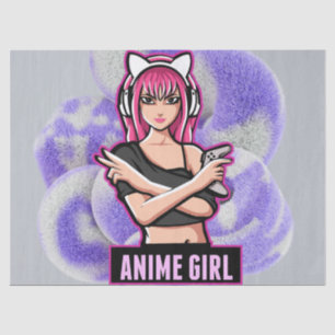 Anime Girl   Cute Aesthetic Character Illustration Tissue Paper